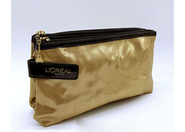 China Metallische goldene fördernde Kulturtasche-Doppelschichten mit mehrfachen Taschen fournisseur