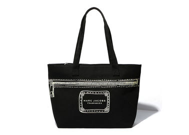 China Wiederverwendbare schwarze Segeltuch-Einkaufstasche-stilvolles förderndes Geschenk mit Firmenlogo fournisseur