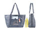 Bequeme einzelne Umhängetasche dunkelgraues Polyester Fabri der Segeltuch-Einkaufstasche-420D fournisseur