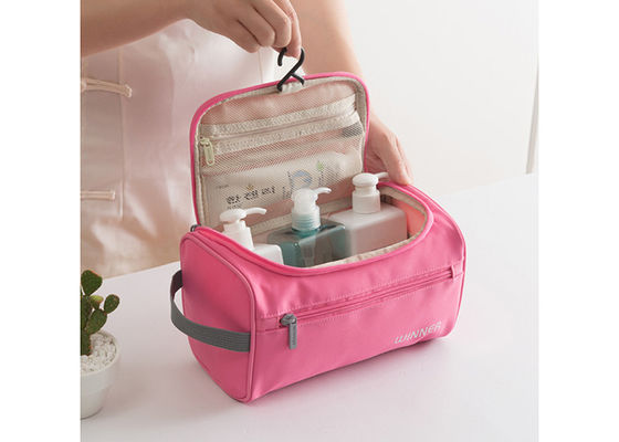Polyester-Reise-Kulturtasche Soem-/ODM-Service-Rosa-Farbe für Damen